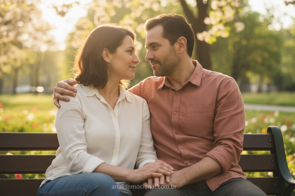 Conexão profunda após superar a dificuldade em se abrir.